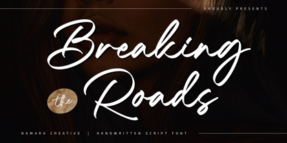 Breaking Road Font Poster 1