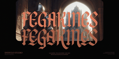 NCL Fegakines Font Poster 1