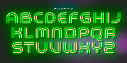 Neon Backlight Font Poster 8