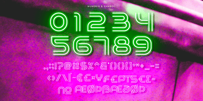 Neon Backlight Font Poster 9