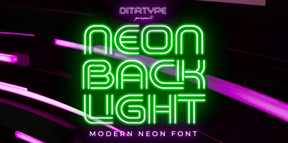 Neon Backlight Font Poster 1