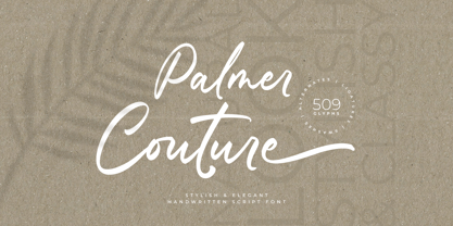 Palmer Couture Font Poster 1
