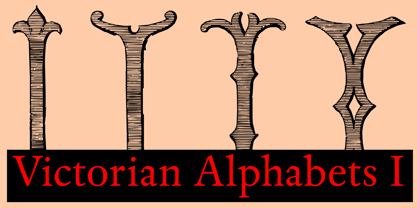 Victorian Alphabets I Fuente Póster 3