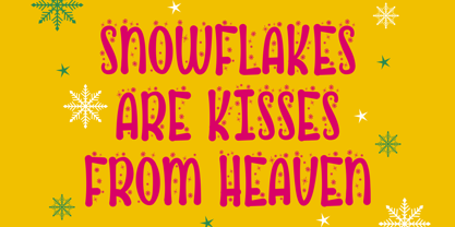 Cute Snow Font Poster 2