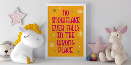 Cute Snow Font Poster 5