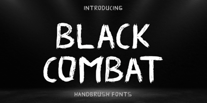 Black Combat Font Poster 1