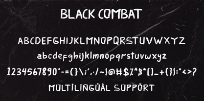 Black Combat Font Poster 6