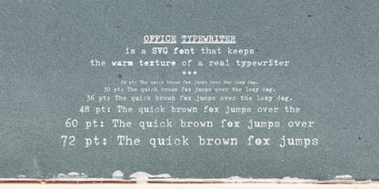 Office Typewriter Font Poster 7