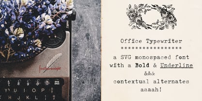 Office Typewriter Font Poster 1