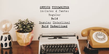 Office Typewriter Font Poster 6