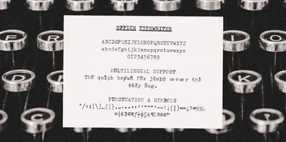 Office Typewriter Font Poster 2