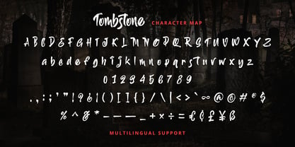 Cursed Tombstone Font Poster 8