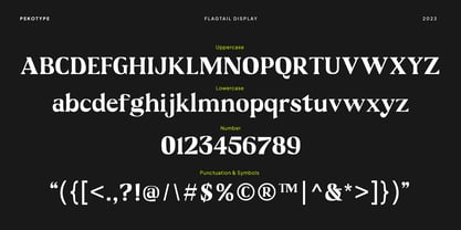 Flagtail Display Font Poster 6