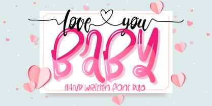 Love You Baby Font Poster 1