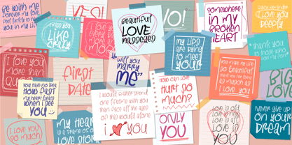 Love You Baby Font Poster 2