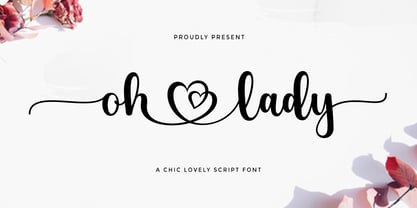 Oh Lady Script Font Poster 1