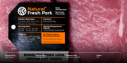 Pork Chop Fuente Póster 2