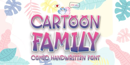 Cartoon Family Fuente Póster 1