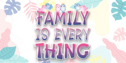 Cartoon Family Font Poster 5