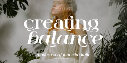 Creating Balance Font Poster 1