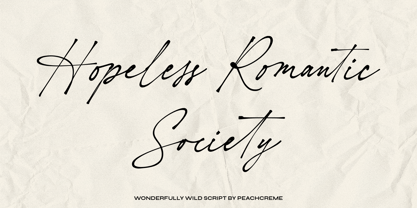 Hopeless Romantic Society Font Poster 1