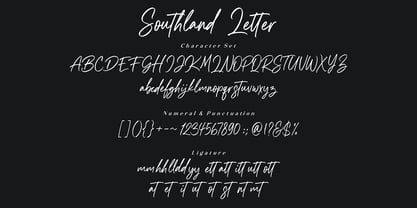 Southland Letter Fuente Póster 8