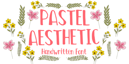 Pastel Aesthetic Font Poster 1