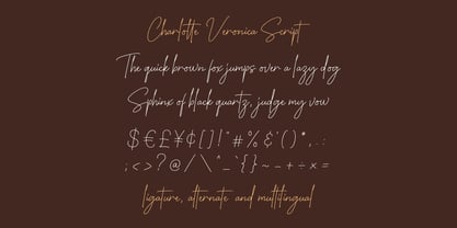 Charlotte Veronica Font Poster 12