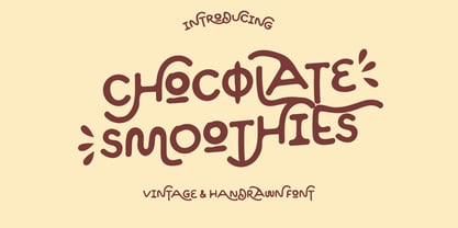 Chocolate Smoothies Font Poster 1