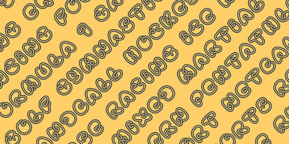 Two Lines Loop Font Poster 9