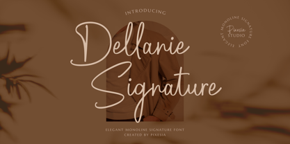 Dellanie Signature Font Poster 1