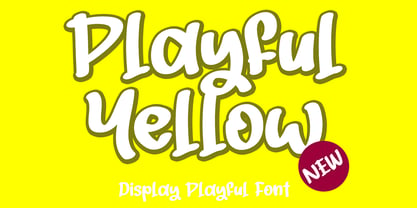 Playful Yellow Font Poster 1