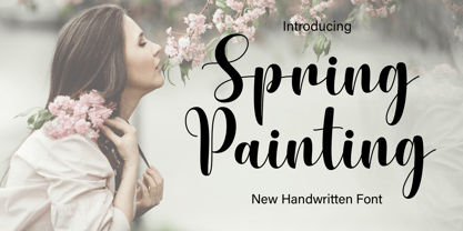 Spring Painting Font Poster 1