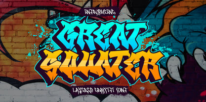 Great Squater Graffiti Font Poster 1