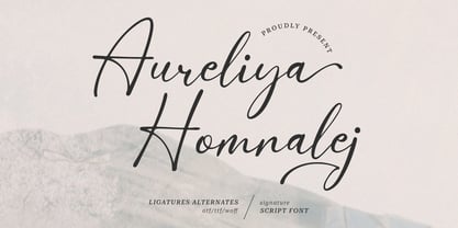 Aureliya Homnalej Font Poster 1