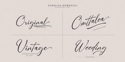 Aureliya Homnalej Font Poster 8