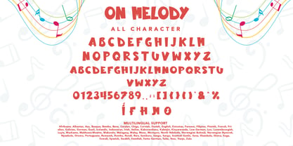On Melody Font Poster 8