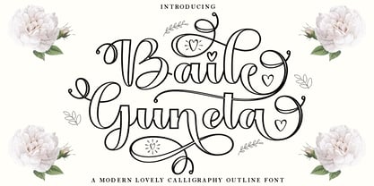 Baile Guneta Outline Font Poster 1