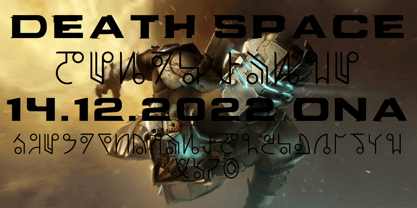 Ongunkan Death Space Unitology Font Poster 2