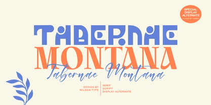 Tabernae Montana Font Poster 1