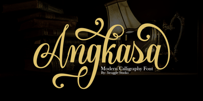 Angkasa Script Font Poster 1
