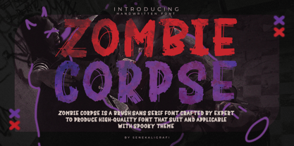 Zombie Corpse Font Poster 1