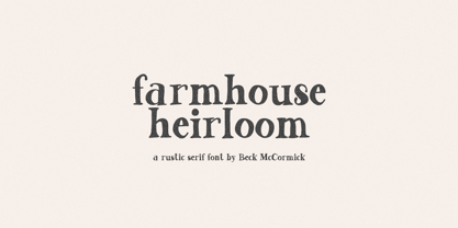 Farmhouse Heirloom Serif Font Poster 1