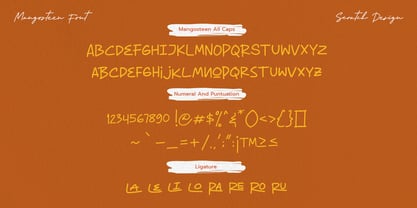 Mangosteen Font Duo Fuente Póster 9