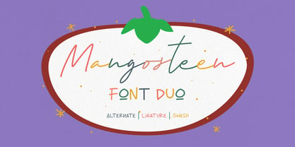 Mangosteen Font Duo Fuente Póster 1