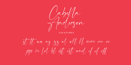 Cabella Anderson Font Poster 9