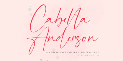 Cabella Anderson Font Poster 1