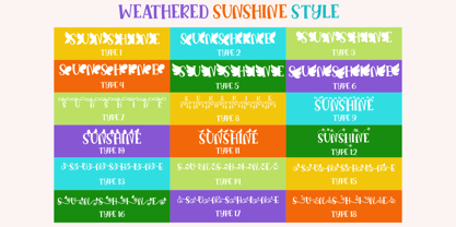 Weathered Sunshine Font Poster 10