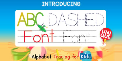 ABC Dashed Font Poster 1