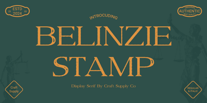 Belinzie Stamp Fuente Póster 1